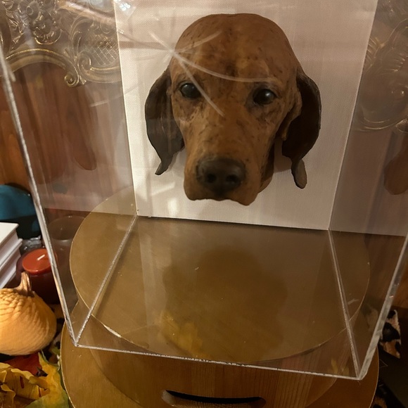 Vintage dog head sculpture - Picture 3 of 5